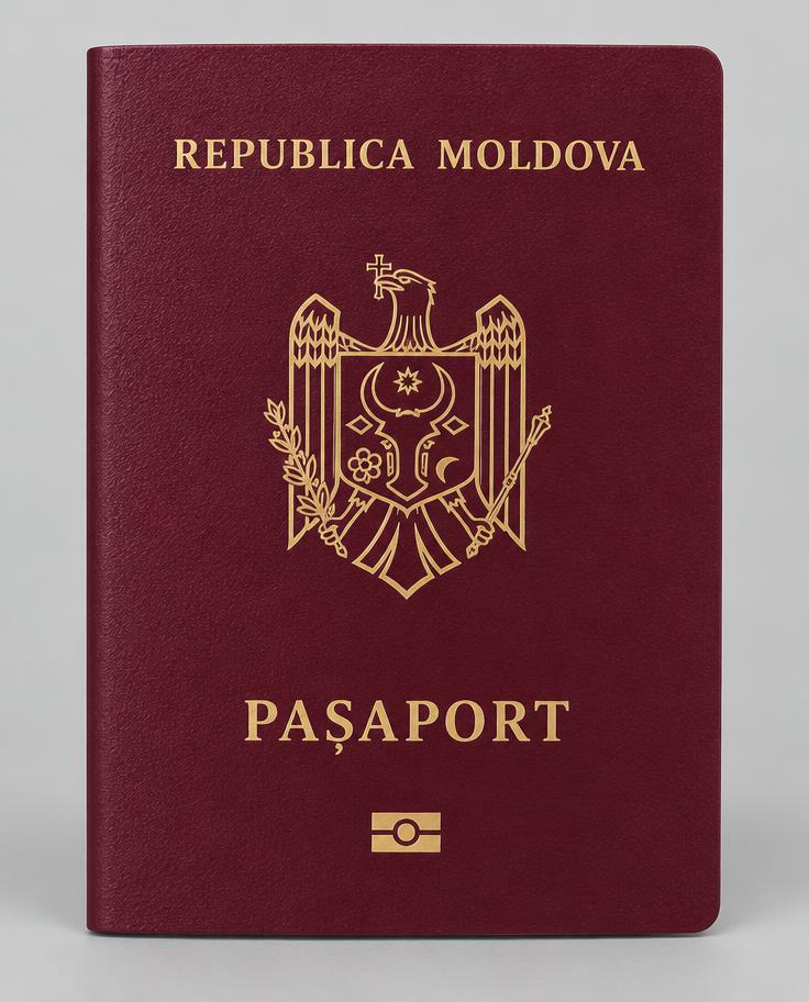 Coperta pașaportului Republicii Moldova